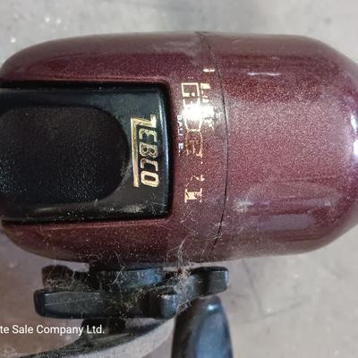 Two nice fishing poles with reels - Zebco Classic & Shakespeare Contender