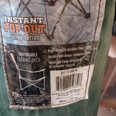 Camping cooler and folding chair with cover