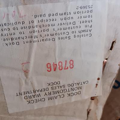 Frank A. Edmunds & Co. Antique Quilting frame and stand with instructions in original box