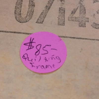 Frank A. Edmunds & Co. Antique Quilting frame and stand with instructions in original box