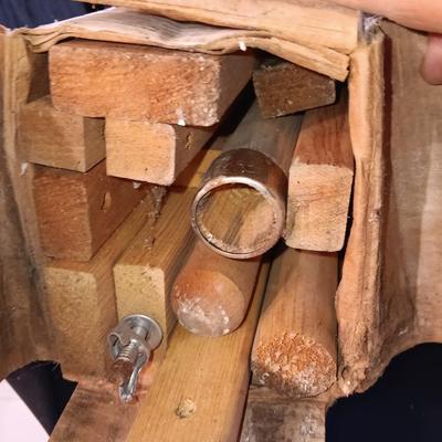 Frank A. Edmunds & Co. Antique Quilting frame and stand with instructions in original box