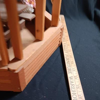 Medium sized lighted wooden Gazebo for display or Dolls
