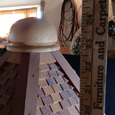 Medium sized lighted wooden Gazebo for display or Dolls