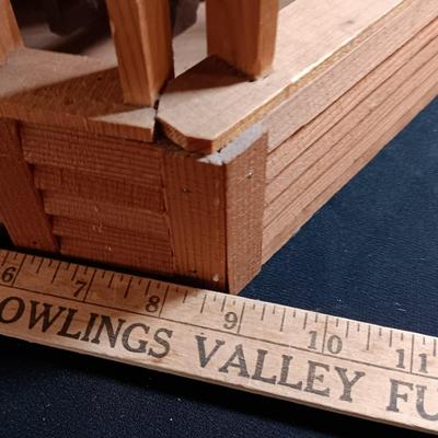 Medium sized lighted wooden Gazebo for display or Dolls