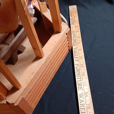 Medium sized lighted wooden Gazebo for display or Dolls