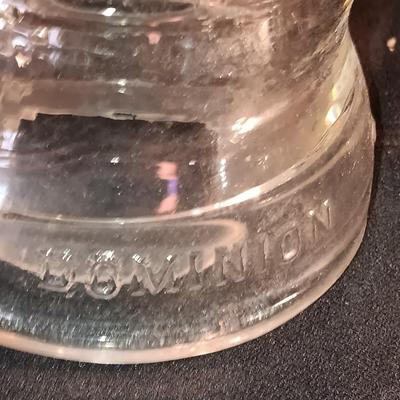 Four clear Glass Insulators - Hemingray & Dominion