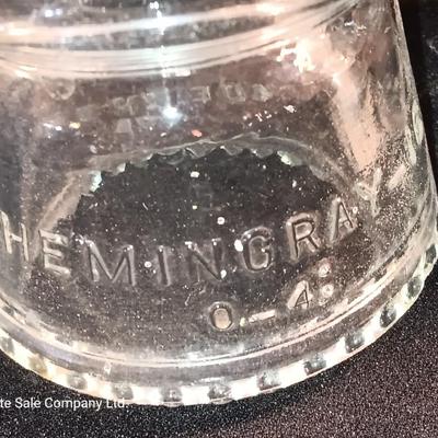 Clear glass Insulators - Hemingray - Dominion - Whitall Tatum No.1