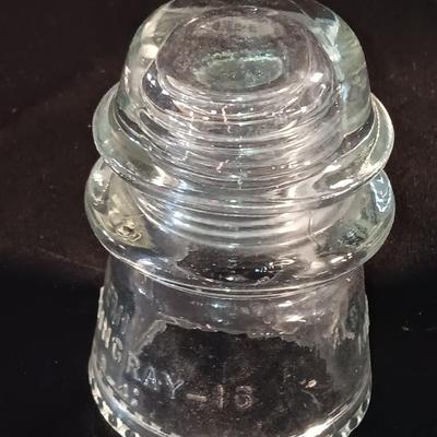 Clear glass Insulators - Hemingray - Dominion - Whitall Tatum No.1