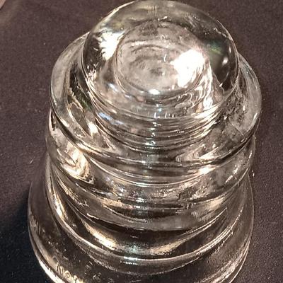 Clear glass Insulators - Hemingray - Dominion - Whitall Tatum No.1