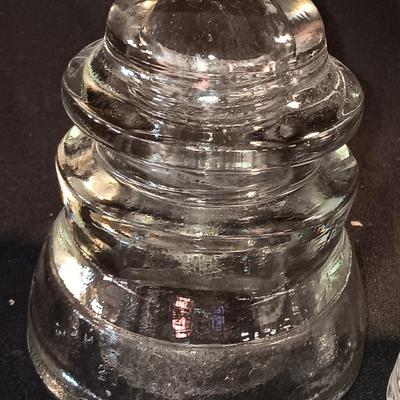 Clear glass Insulators - Hemingray - Dominion - Whitall Tatum No.1