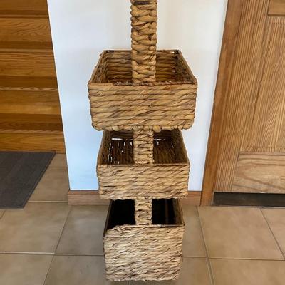 Three Tier Wicker Shelf