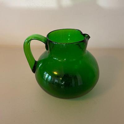 Green Glass Pitcher