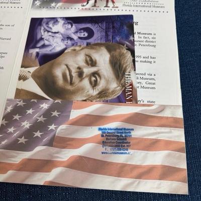 Lot 21 JFK Resin Figurine and JFK exhibition folder