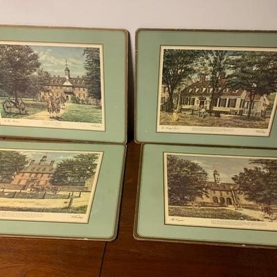 SET OF FOUR Williamsburg Hard Placemats
