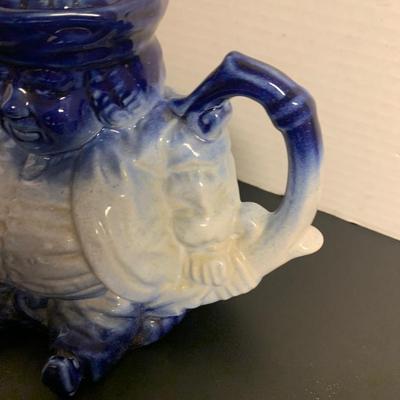 Vintage Staffordsmire Flow Blue Teapot Toby Mug