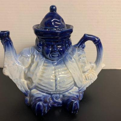 Vintage Staffordsmire Flow Blue Teapot Toby Mug