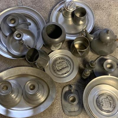 HUGE LOT Vintage Pewter - Many Different Makers Marks