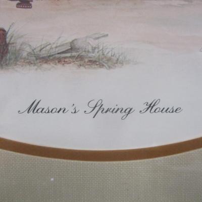 Framed Art Print Mason's Spring Home by E. Howard Burger Signed Approx 22