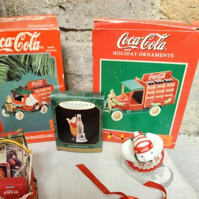 Lot of Coca-Cola ornaments