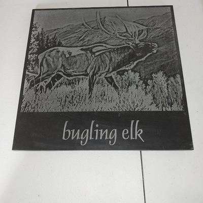 Three laser art tiles - two elk one moose