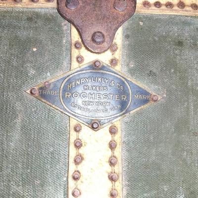 Antique travel wardrobe trunk by Henry Likly & Co.