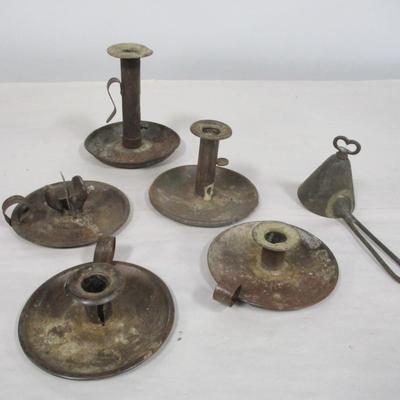 Vintage Candle Holders & Snuffer
