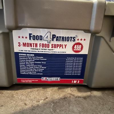 Bin Food 4 Patriots - 3 Mo. Survival Food Kit