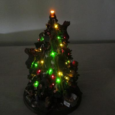 Lighted Yorkie Christmas Tree
