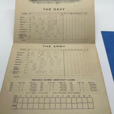 1919 Navy vs Army Baseball Scorecard & Ticket