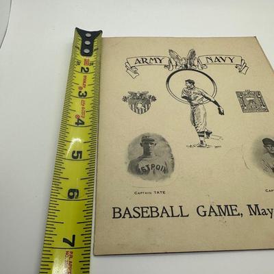 1919 Navy vs Army Baseball Scorecard & Ticket