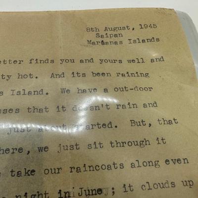 Soldiers Letter w/ Memorabilia