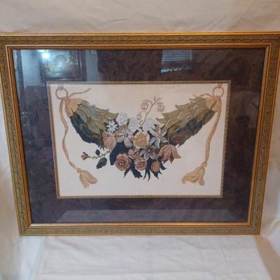 Antique Tapestry Framed and Matted