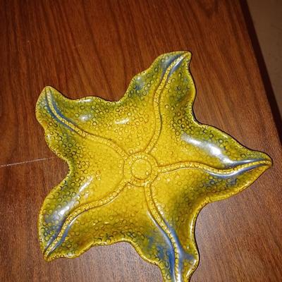 VINTAGE Ceramic Starfish Plate WALL HANGER Multi-Colored
