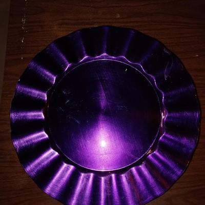12 acrylic purple plates