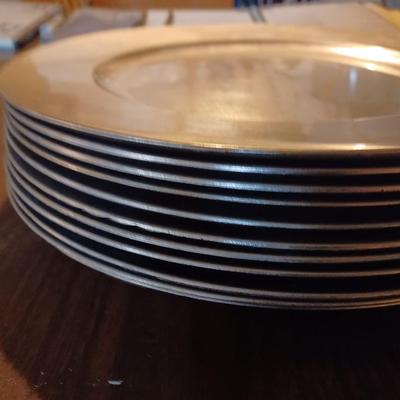 11 acrylic silver plates