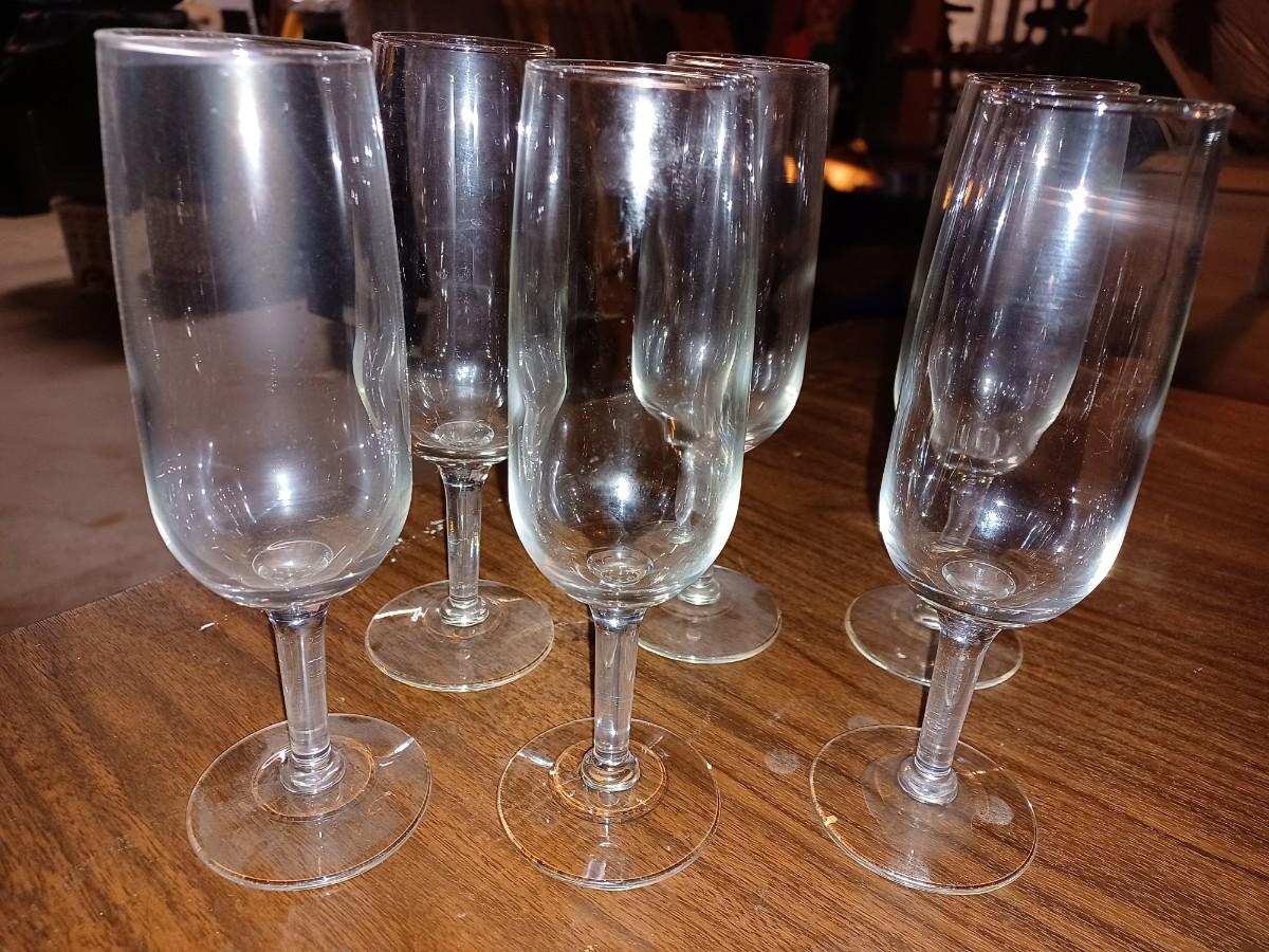 6 skinny wine glasses