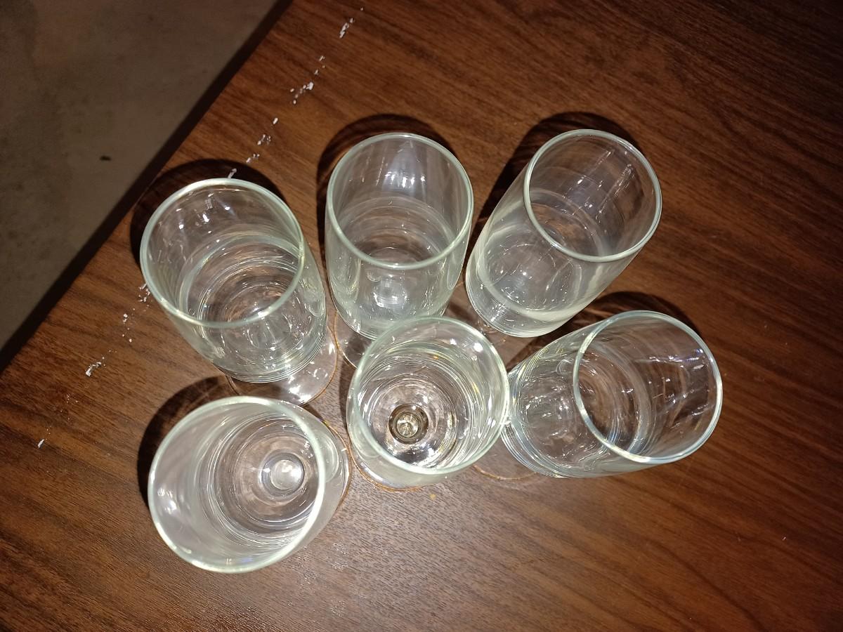 6 skinny wine glasses