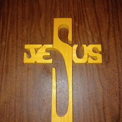 jesus wood sign