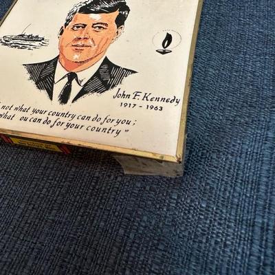 Lot 23  JFK desk set, sharpener, GOP cookie cutter