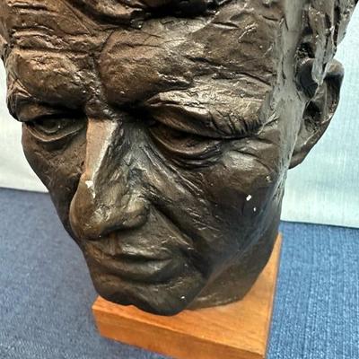Lot 25 Robert Kennedy Resin bust on wood base