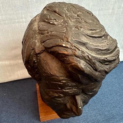 Lot 25 Robert Kennedy Resin bust on wood base