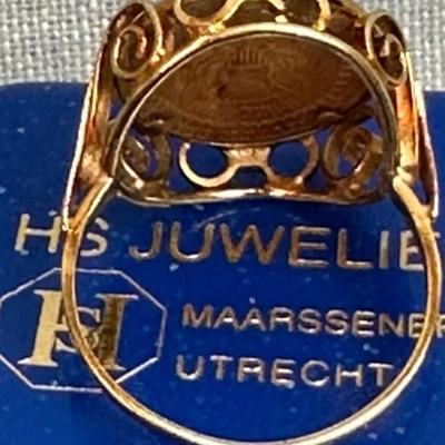 Lot 27 JFK  585 Gold ring