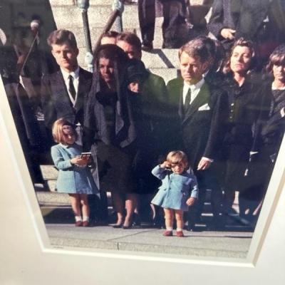 Lot 34 Framed John John Saluting Photo  21 x 24 inches