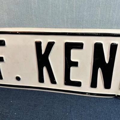 Lot 36  Metal J.F. Kennedy Av. Sign