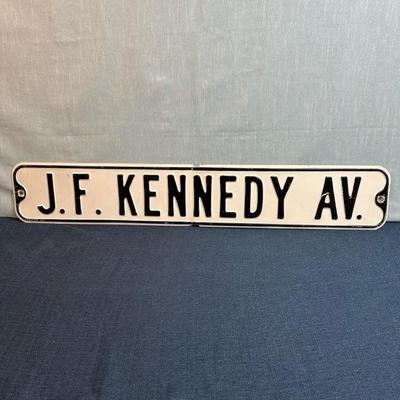 Lot 36  Metal J.F. Kennedy Av. Sign