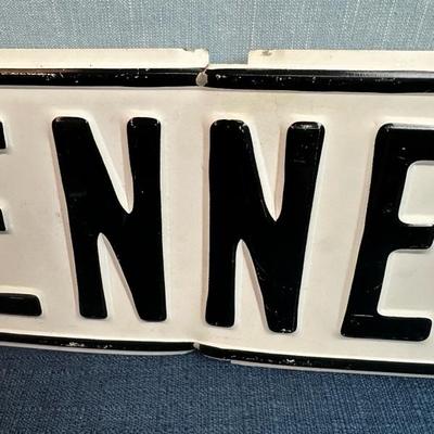 Lot 36  Metal J.F. Kennedy Av. Sign