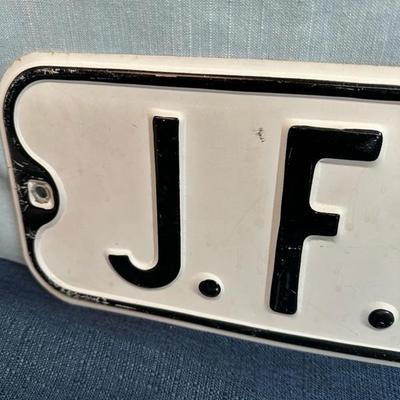 Lot 36  Metal J.F. Kennedy Av. Sign