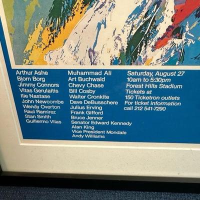 Lot 37 Robert F Kennedy Pro Celebrity Tennis Tournament framed poster 
