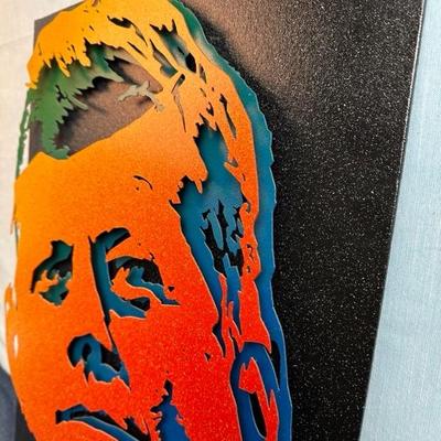 Lot 40   JFK 3D Metal Art by Alan Derrick 