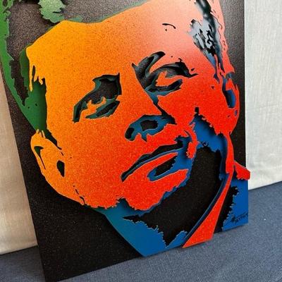 Lot 40   JFK 3D Metal Art by Alan Derrick 